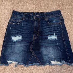Jean mini skirt